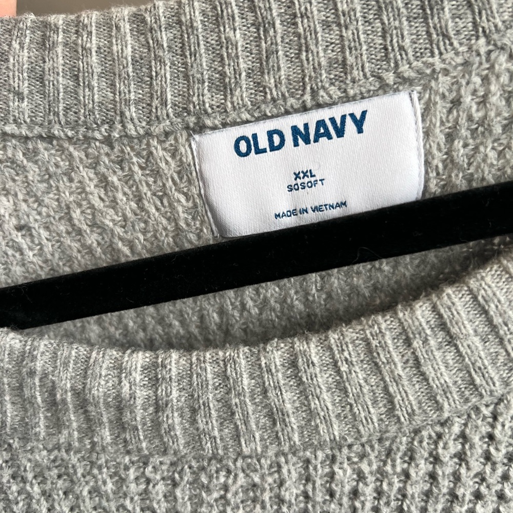 Old Navy Light Gray Waffle-Knit Women's Sweater XXL - Picture 3 of 3